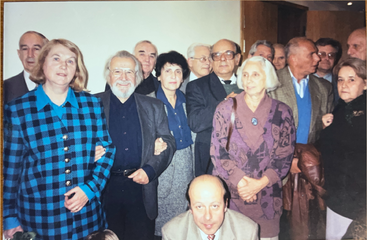 День памяти Ю.А. Замошкина в МГИМО, 1994. Н.Мотрошилова, Б.Грушин, М.Степанянц, Э.Соловьев, И.Кон, Е.Фролова, В.Вольф, А.Шестопал